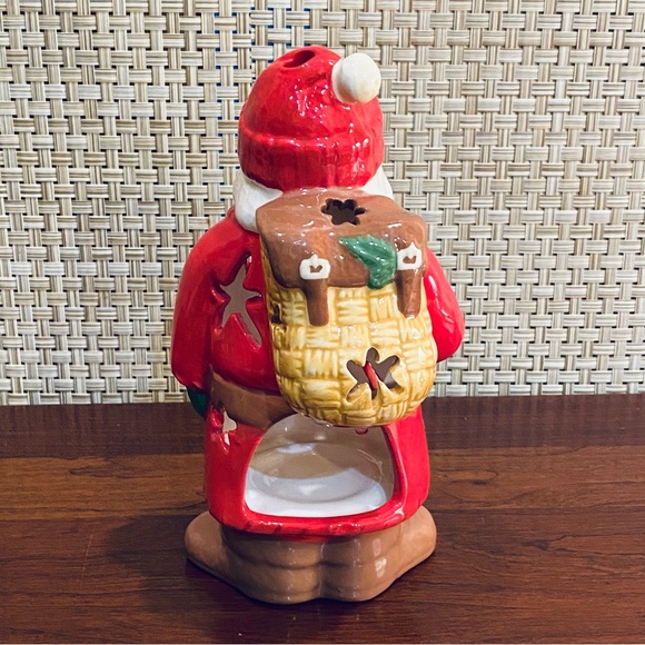 🎄🌟HP🌟NWOB Hallmark Woodland Santa Ceramic Christmas Tea Light Holder - Picture 7 of 10